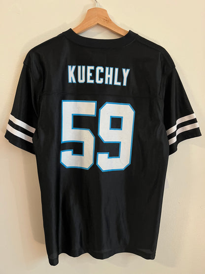 2010s Carolina Panthers Luke Kuechly Striped Home Jersey (Youth XL)