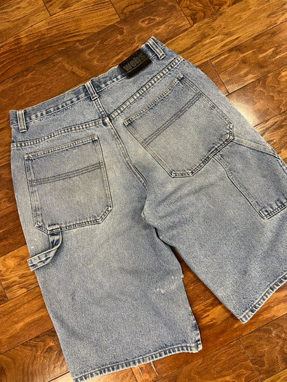 00s Webs Baggy Distressed Jean Shorts (34)