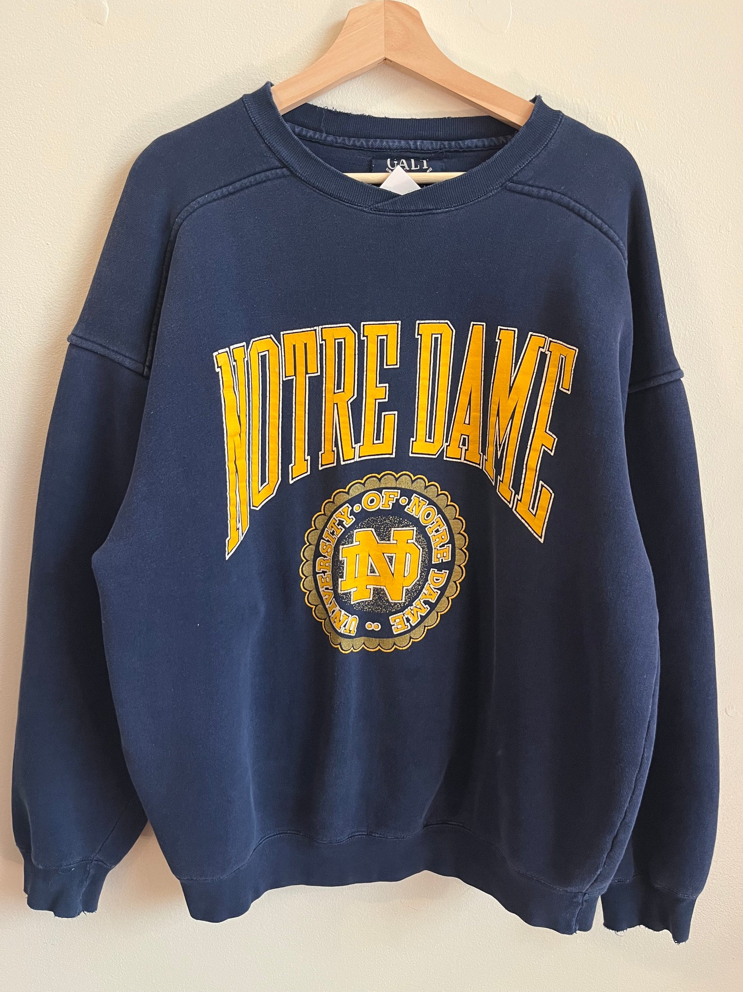 90s Notre Dame Galt Sand Crewneck (L)
