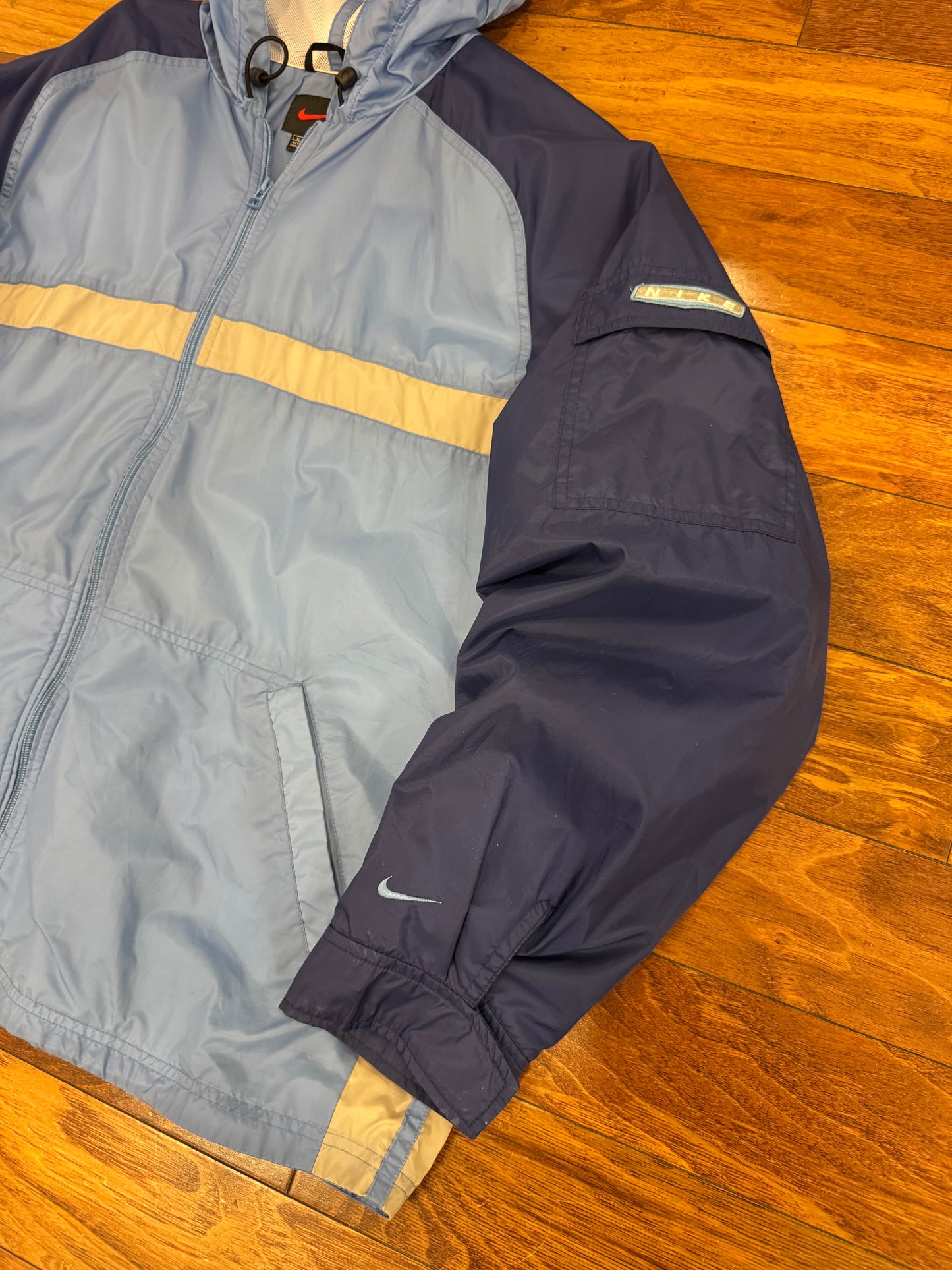 90s Nike Essential Swoosh Multi-Colored Vintage Windbreaker (XL)