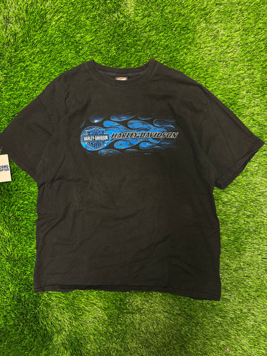 Harley Davidson Colorado Blue Flames Tee (XXL)