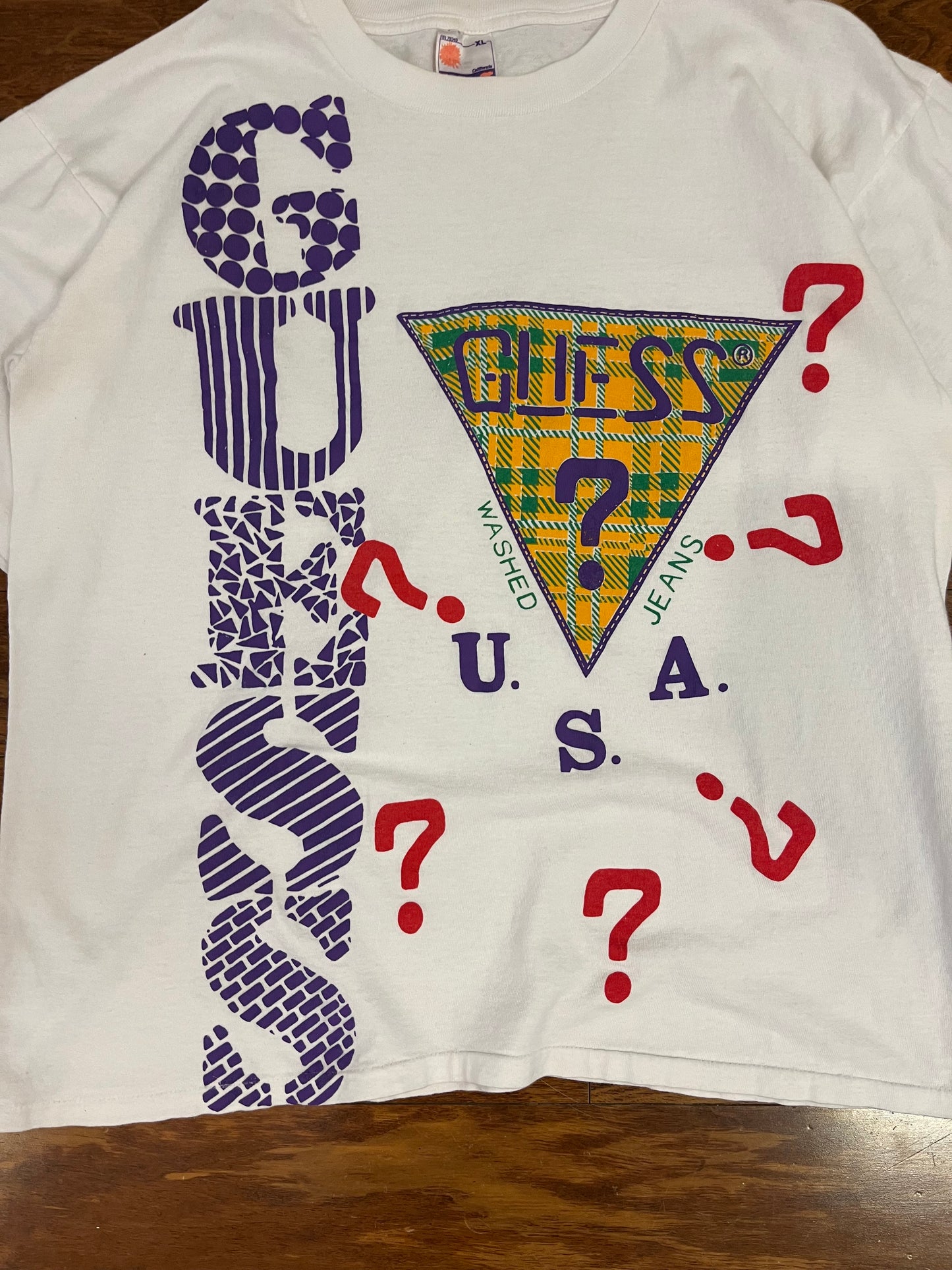 90s Guess Vintage Boot Big Graphic Tee (XL)