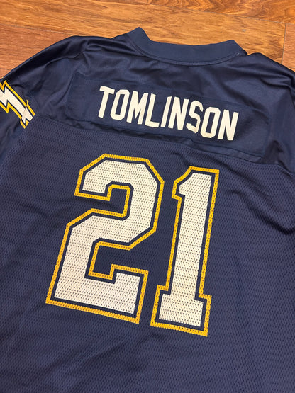 00s San Diego Chargers LaDainian Tomlinson #21 Vintage NFL Reebok Jersey (XL)