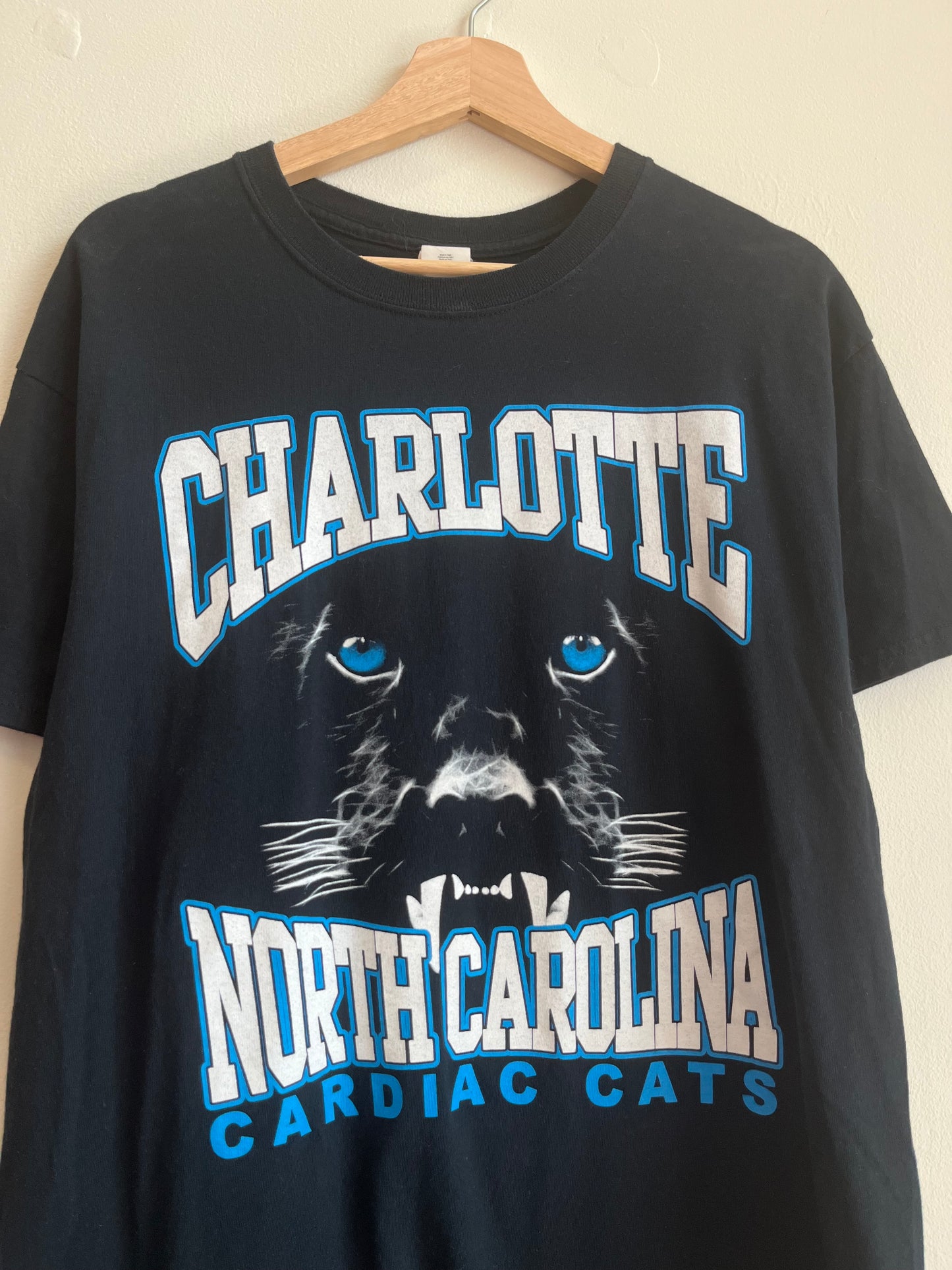 2010s Carolina Panthers Cardiac Cats Luke Kuechly Jersey Tee (L)