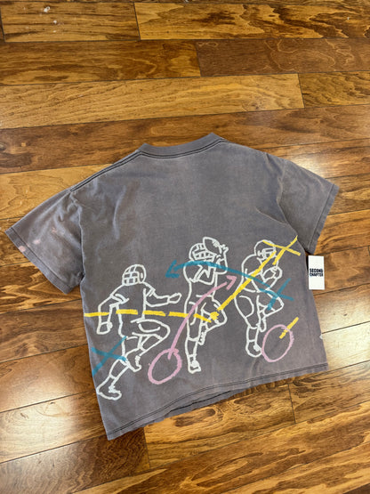 90s Turn & Burn Football Graphic Tee (L)