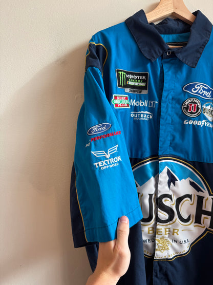 00s Nascar Busch Beer Mechanic Shirt (XXL)