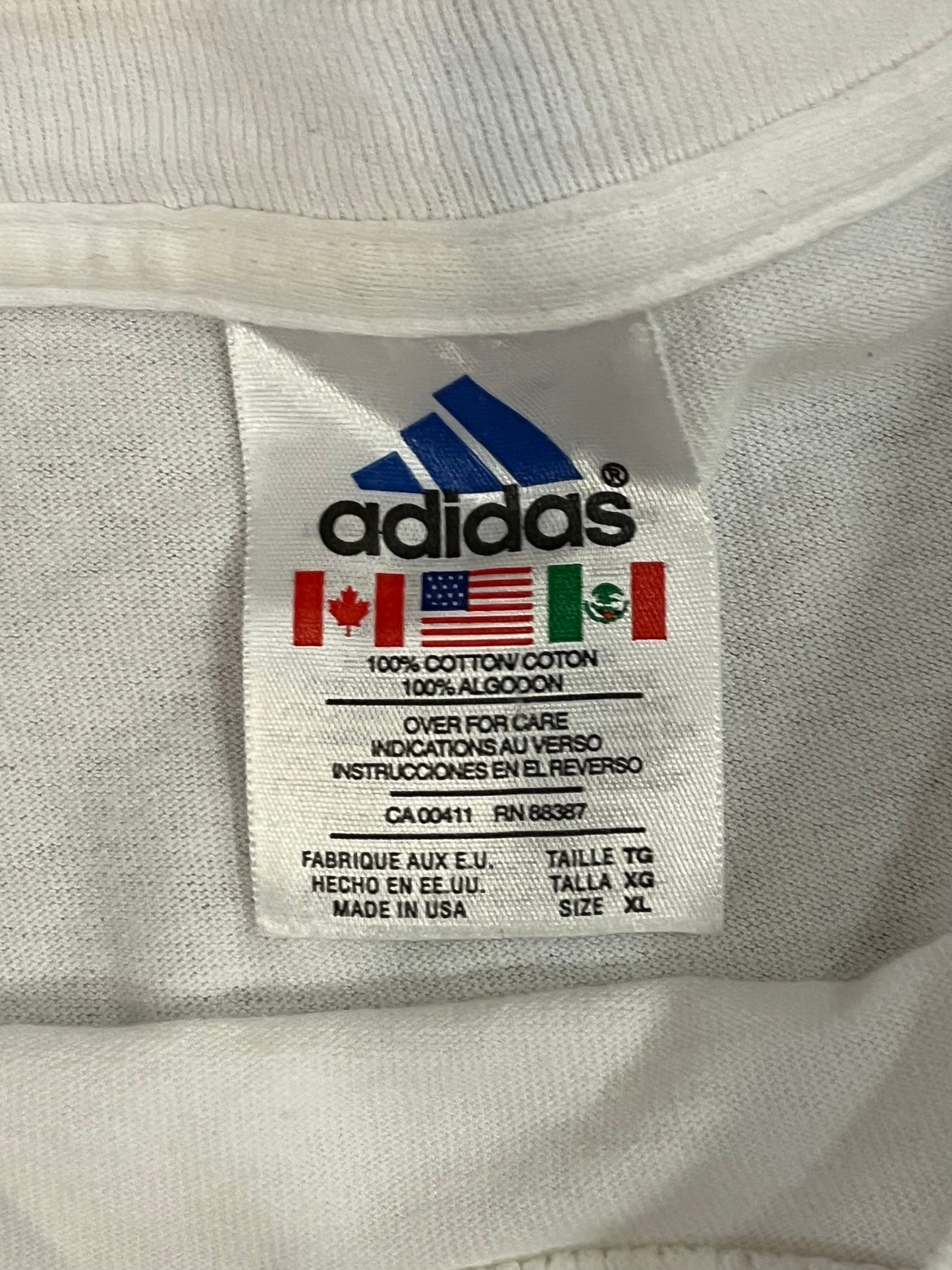 90s Adidas Soccer Front/Back Vintage Tee (XL)