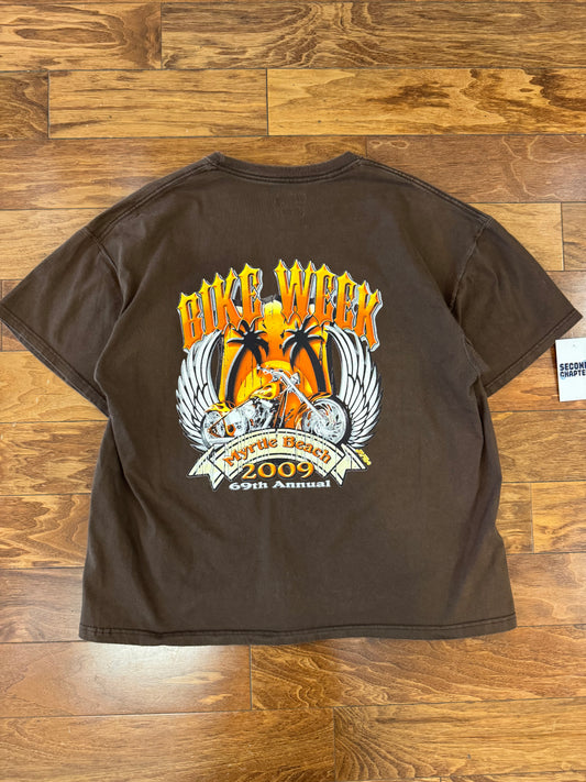 2009 Myrtle Beach Bike Week Russell Athletics Boxy Tee (L)