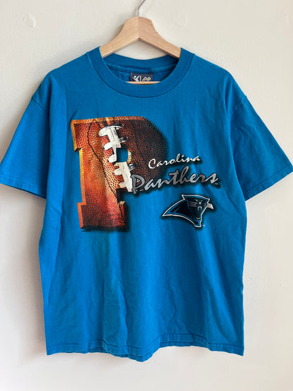 1995 Carolina Panthers Blue Big Letter Tee (L)