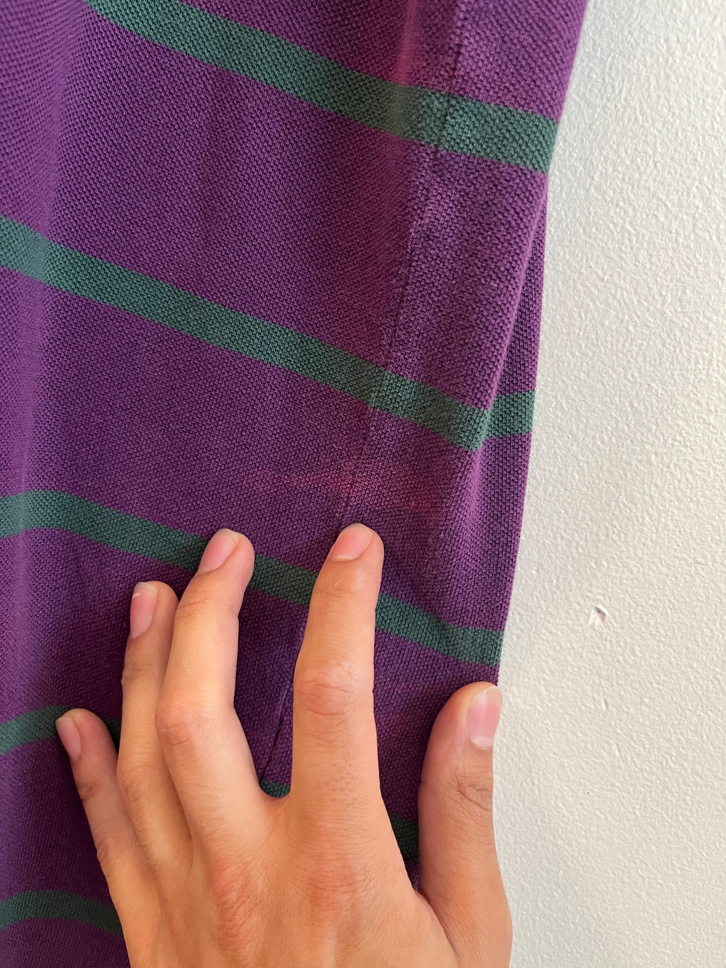 00s Polo Ralph Lauren Striped Purple Shirt (L)