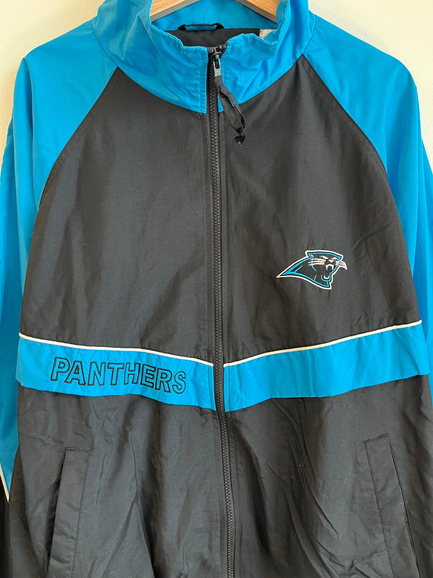 90s Carolina Panthers Vintage Logo 7 Game Day Windbreaker (XL)