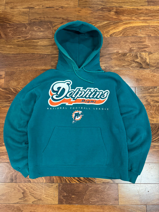 00s Miami Dolphins Spell Out NFL Hoodie (M)