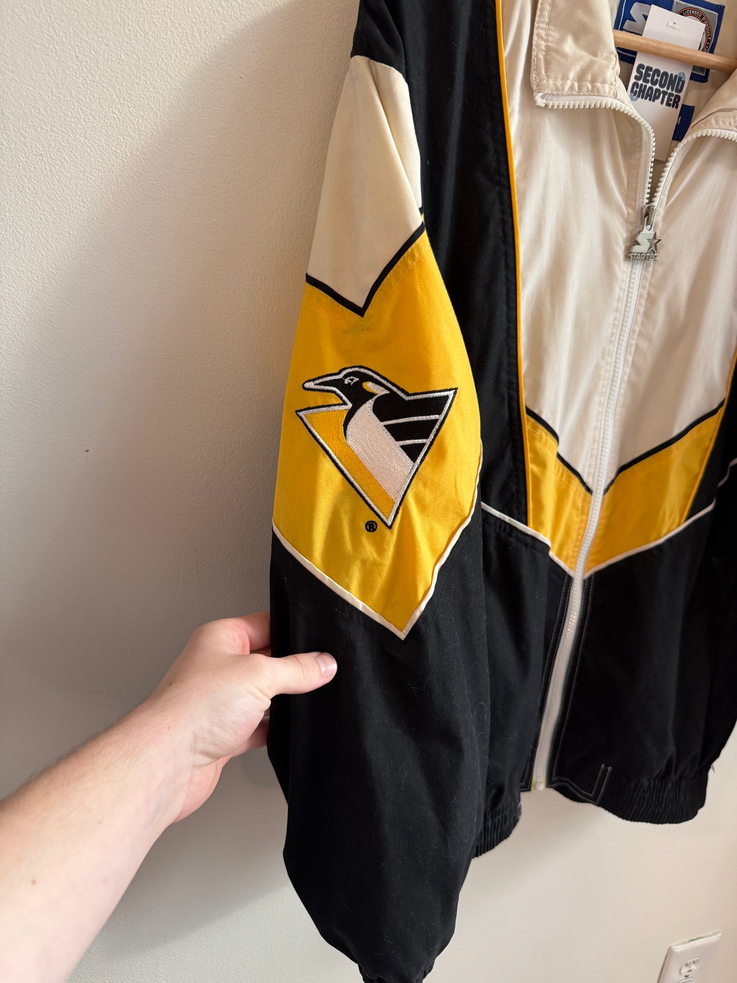 90s Pittsburgh Penguins Starter Embroidered Windbreaker (M)