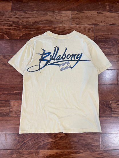 2010s Billabong Yellow Surf Tee (M)