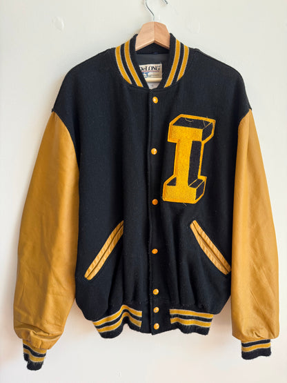 80s Iowa True Vintage DeLong Varsity Jacket (L)