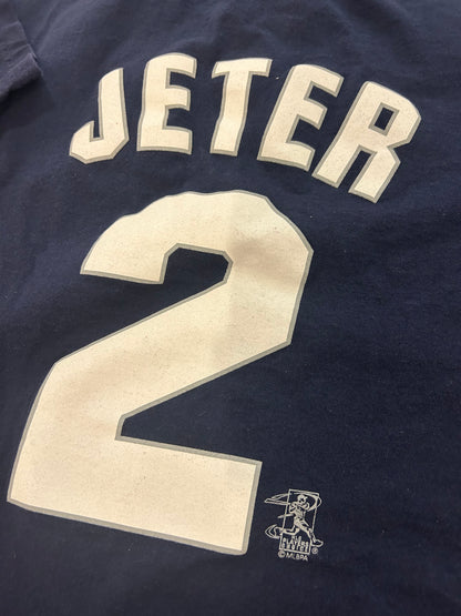 00s New York Yankees Derek Jeter #2 Jersey Tee (M)