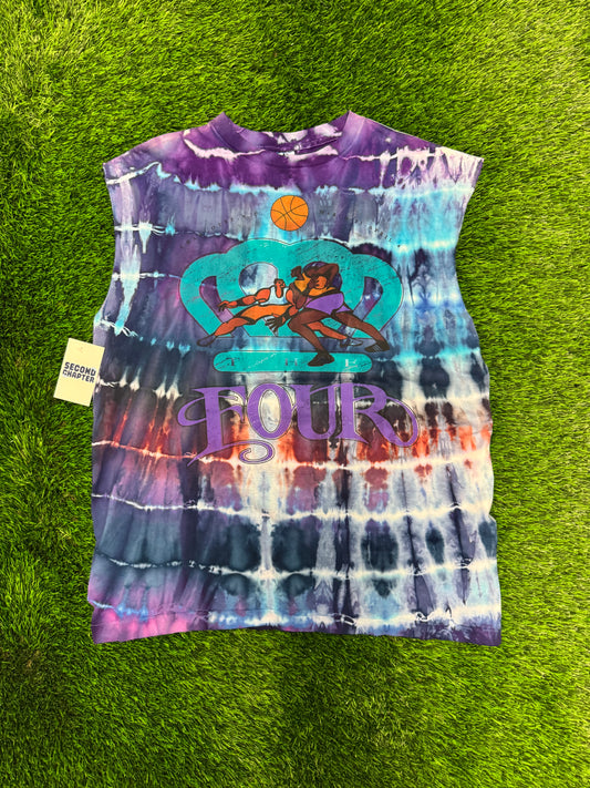 1994 Charlotte Final Four Adidas Tie Dye Cut Off Tank Top Tee (L)