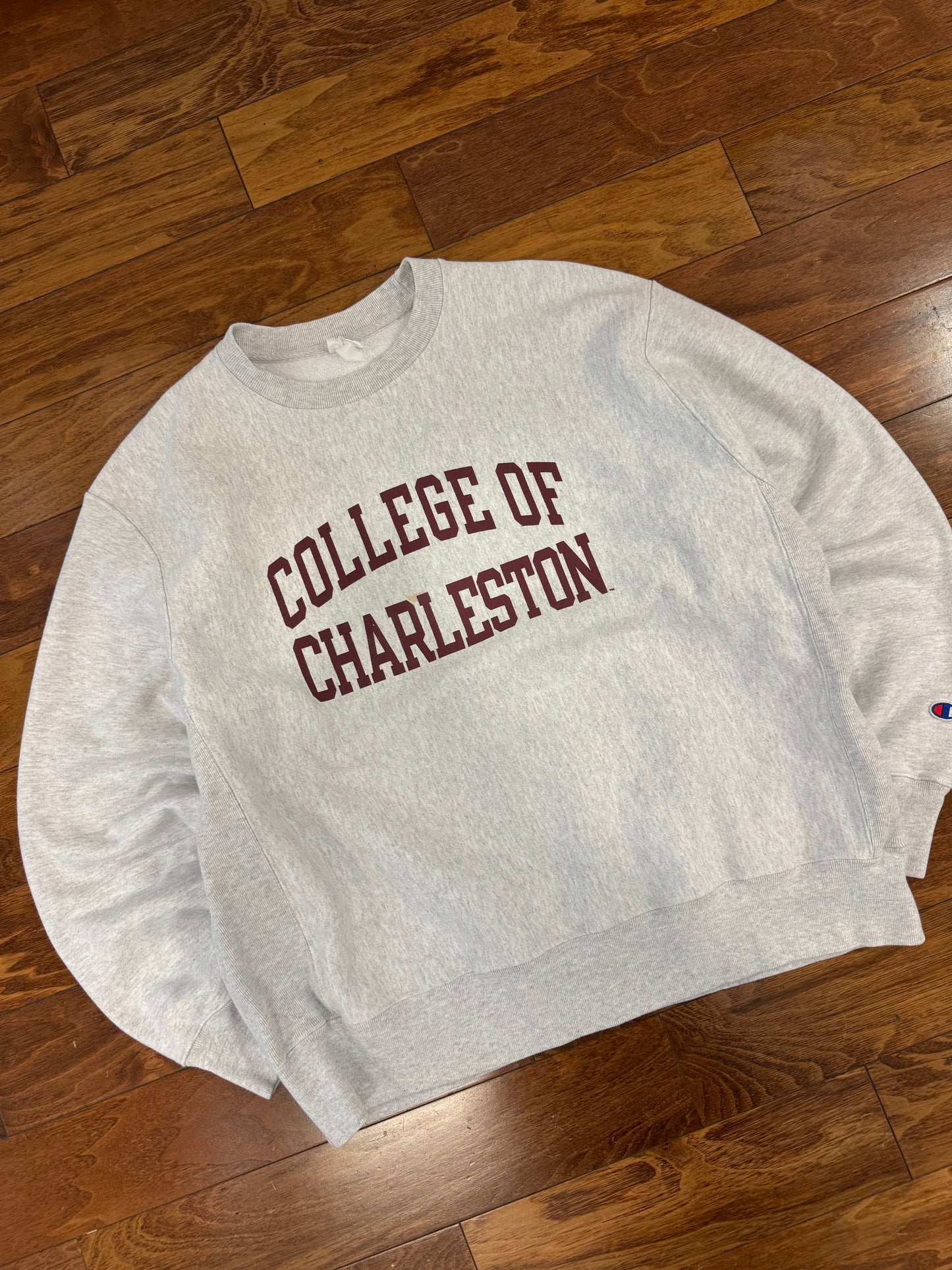 00s College of Charleston Spell Out Champion Crewneck (XL)