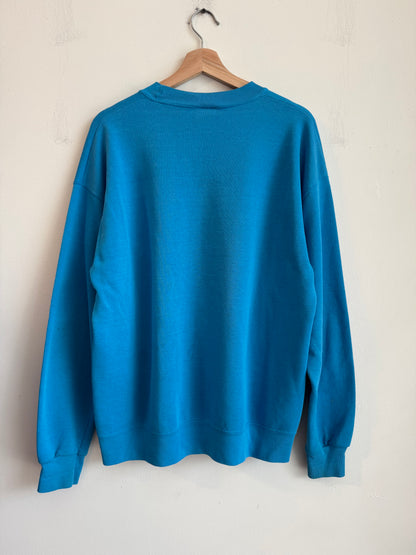 2003 Carolina Panthers Cat Scratch Faded Blue Crewneck (XL)