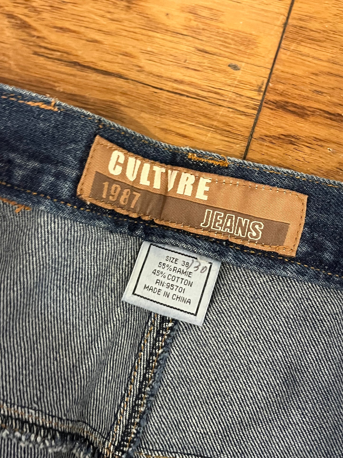 00s Culture Double Knee Baggy Jeans (38x30)
