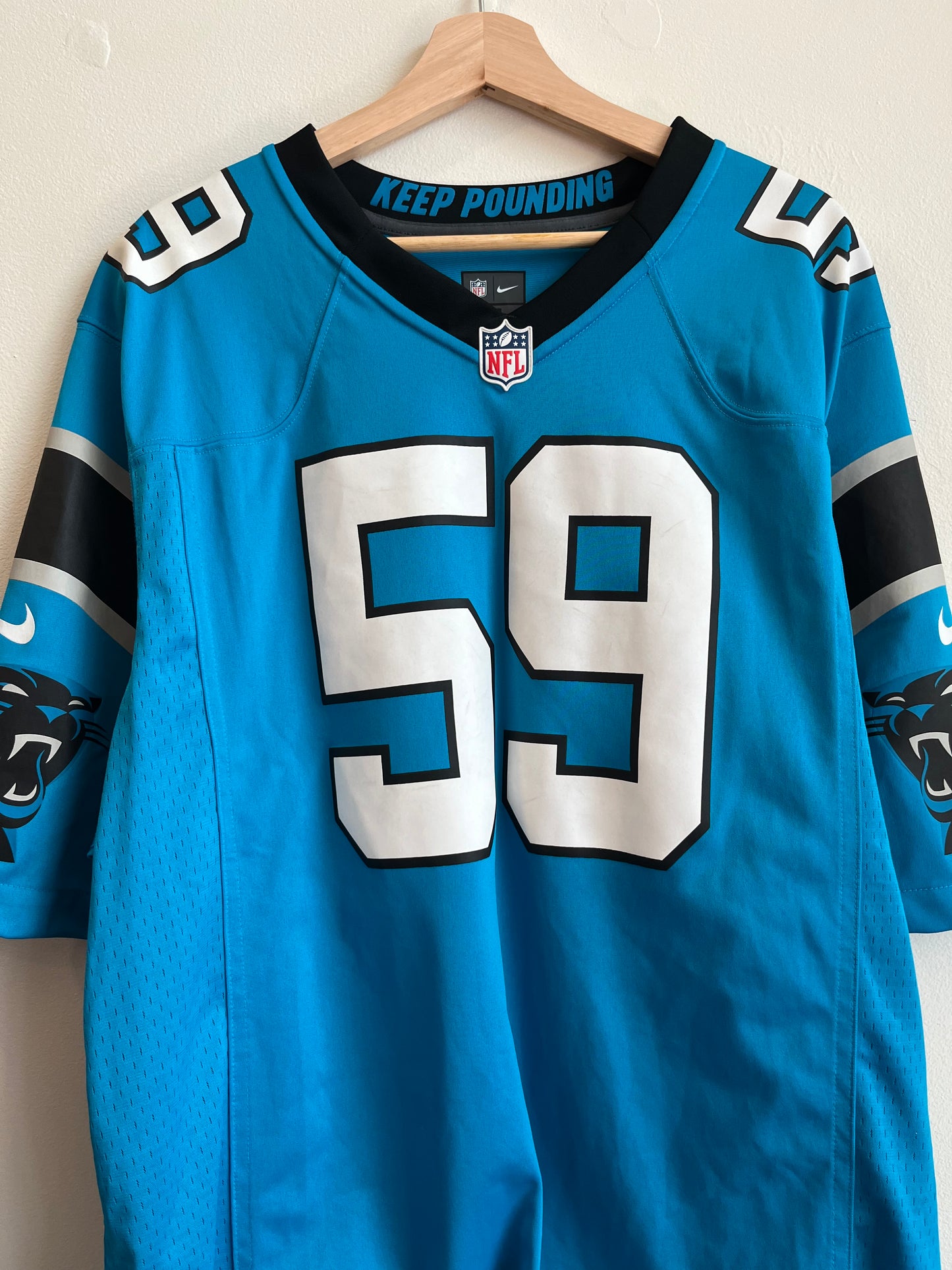 2010s Carolina Panthers Luke Kuechly Blue Nike Jersey (XL)