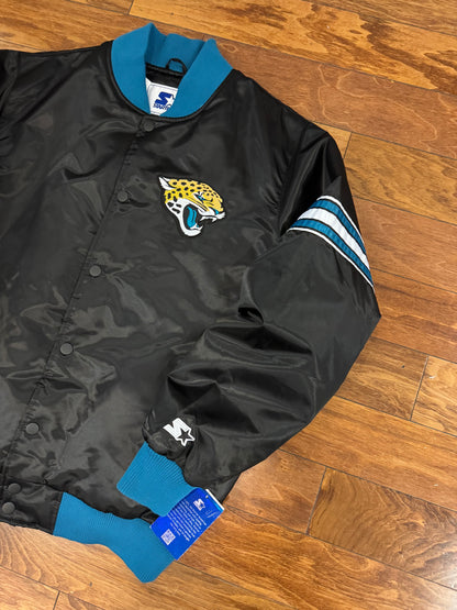 00s Jacksonville Jaguars Vintage Starter Deadstock Satin Jacket (XL)