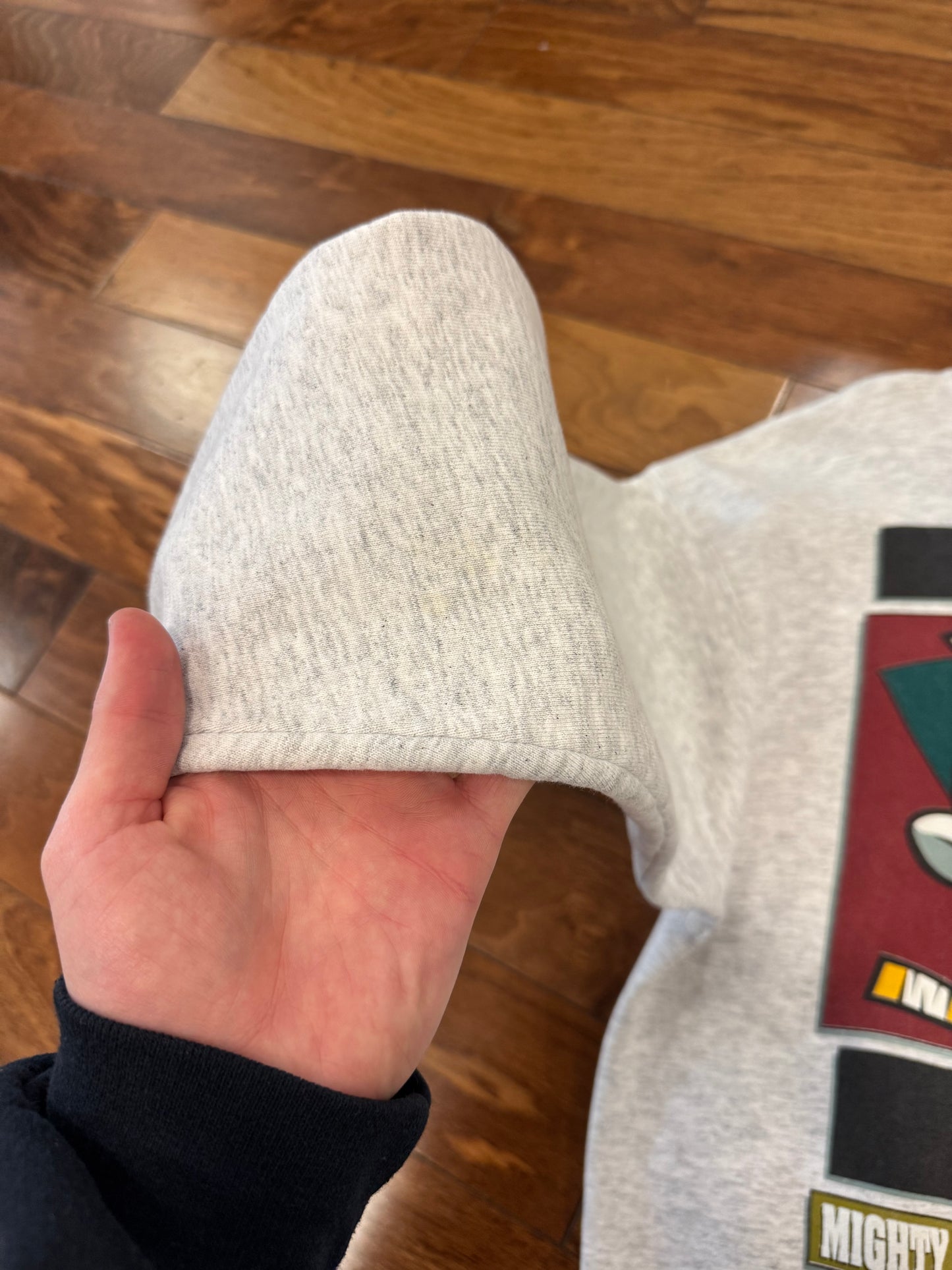 90s Mighty Ducks Vintage Salem Hockey Stained Crewneck (L)