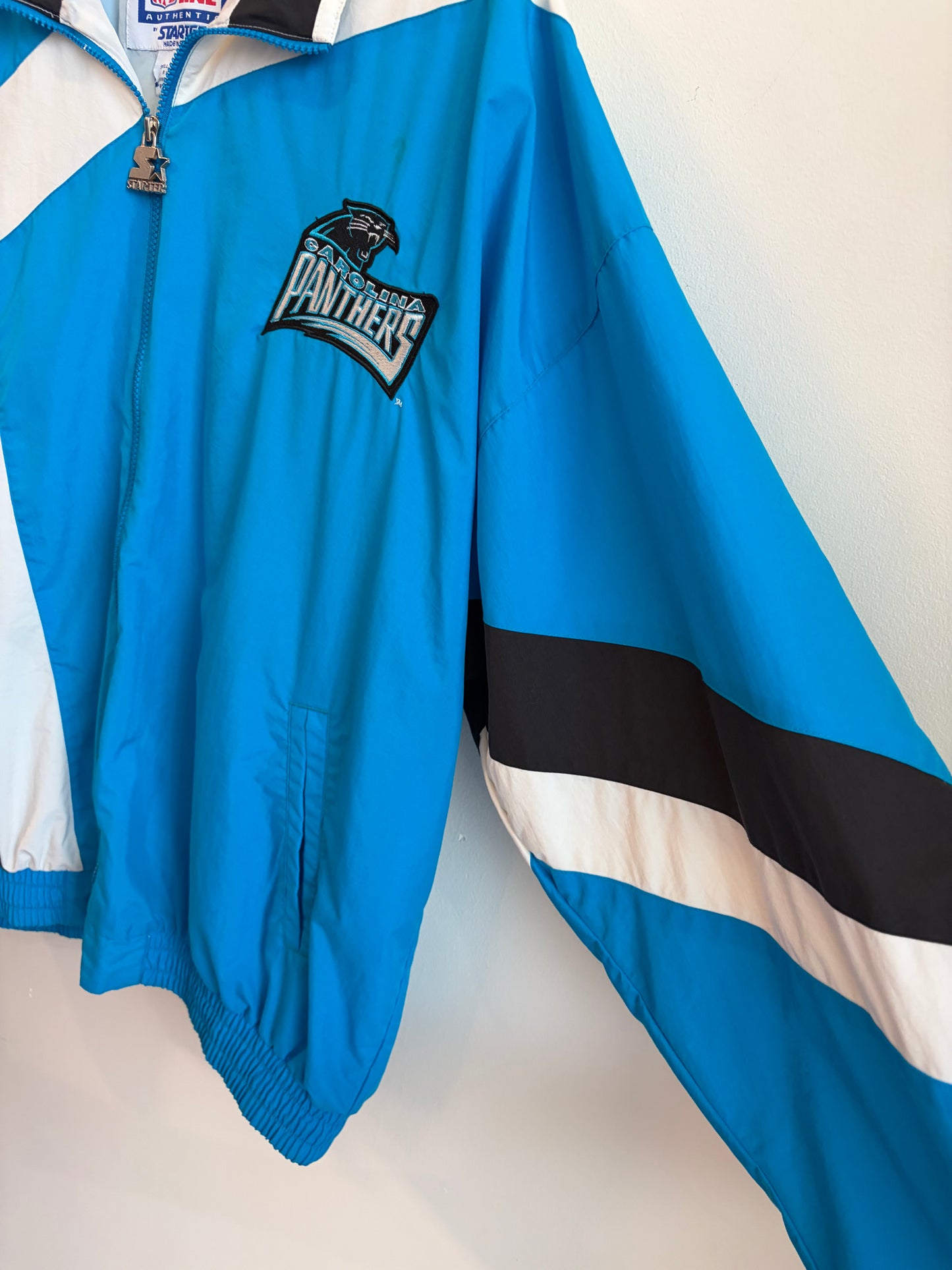 90s Carolina Panthers Pro Line Starter Blue Windbreaker (XL)