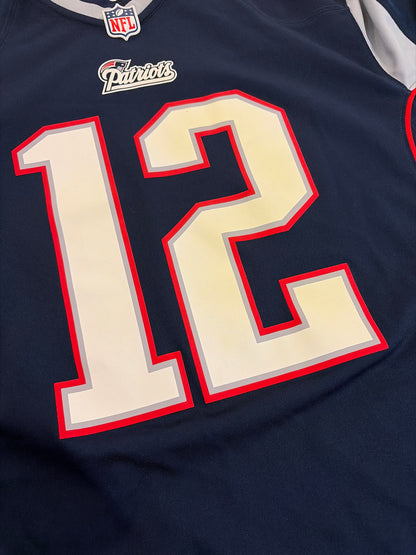 2000s New England Patriots Tom Brady Nike Home Jersey (L)