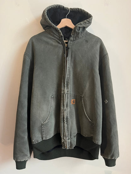 2006 Carhartt J130 Moss Green Distressed Jacket (L Tall)