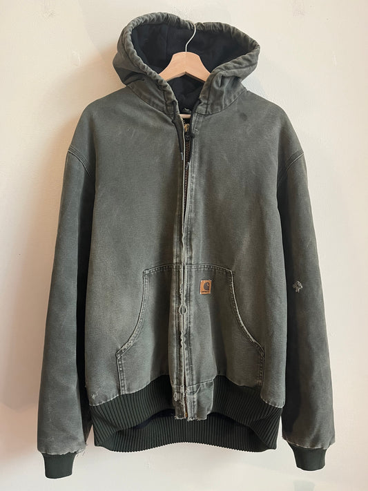 2006 Carhartt J130 Moss Green Distressed Jacket (L Tall)