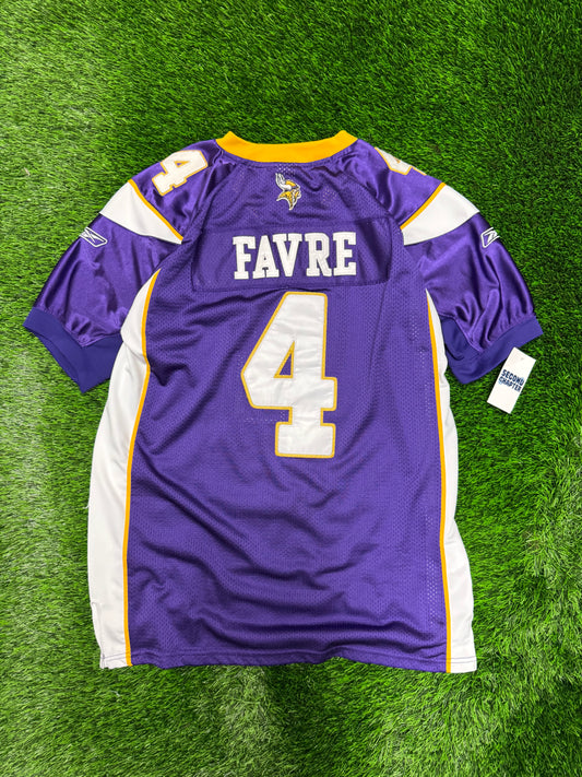 Minnesota Vikings Brett Favre #4 Reebok On Field Stitched Jersey (L)