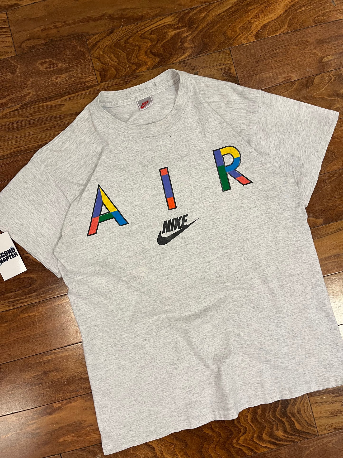 90s Nike Air Vintage Multi-Color Big Check Tee (L)