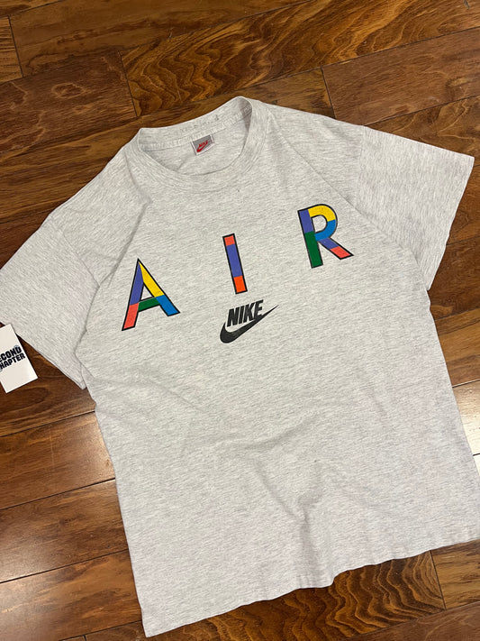 90s Nike Air Vintage Multi-Color Big Check Tee (L)