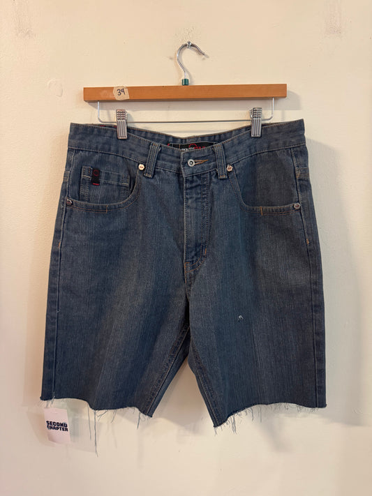 00s South Pole Baggy Dark Wash Shorts (34)
