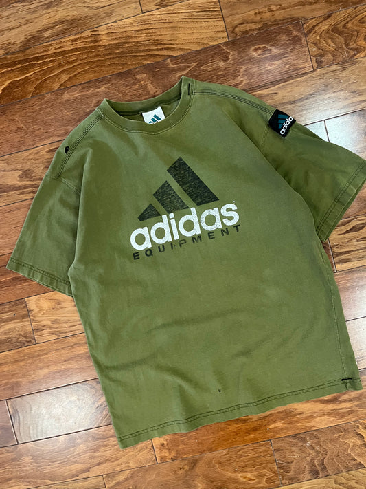 90s Adidas Equipment Olive Tee (M)