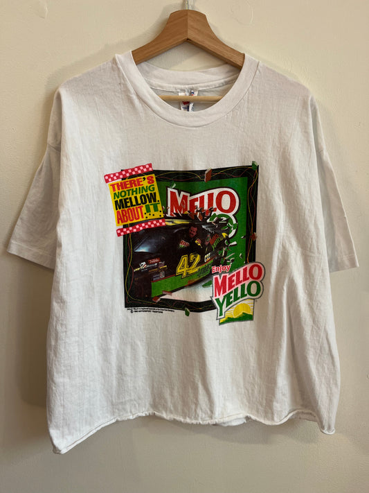 1993 Mellow Yellow Racing Nascar Cropped Tee (XL)
