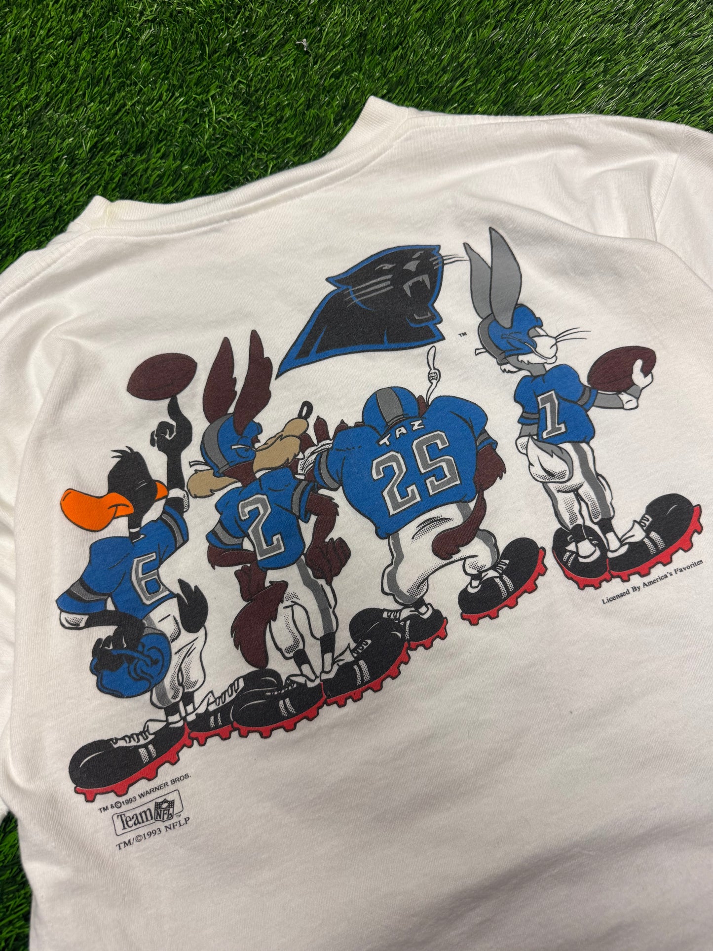 1993 Carolina Panthers Looney Tunes Vintage Double Sided Tee (L)