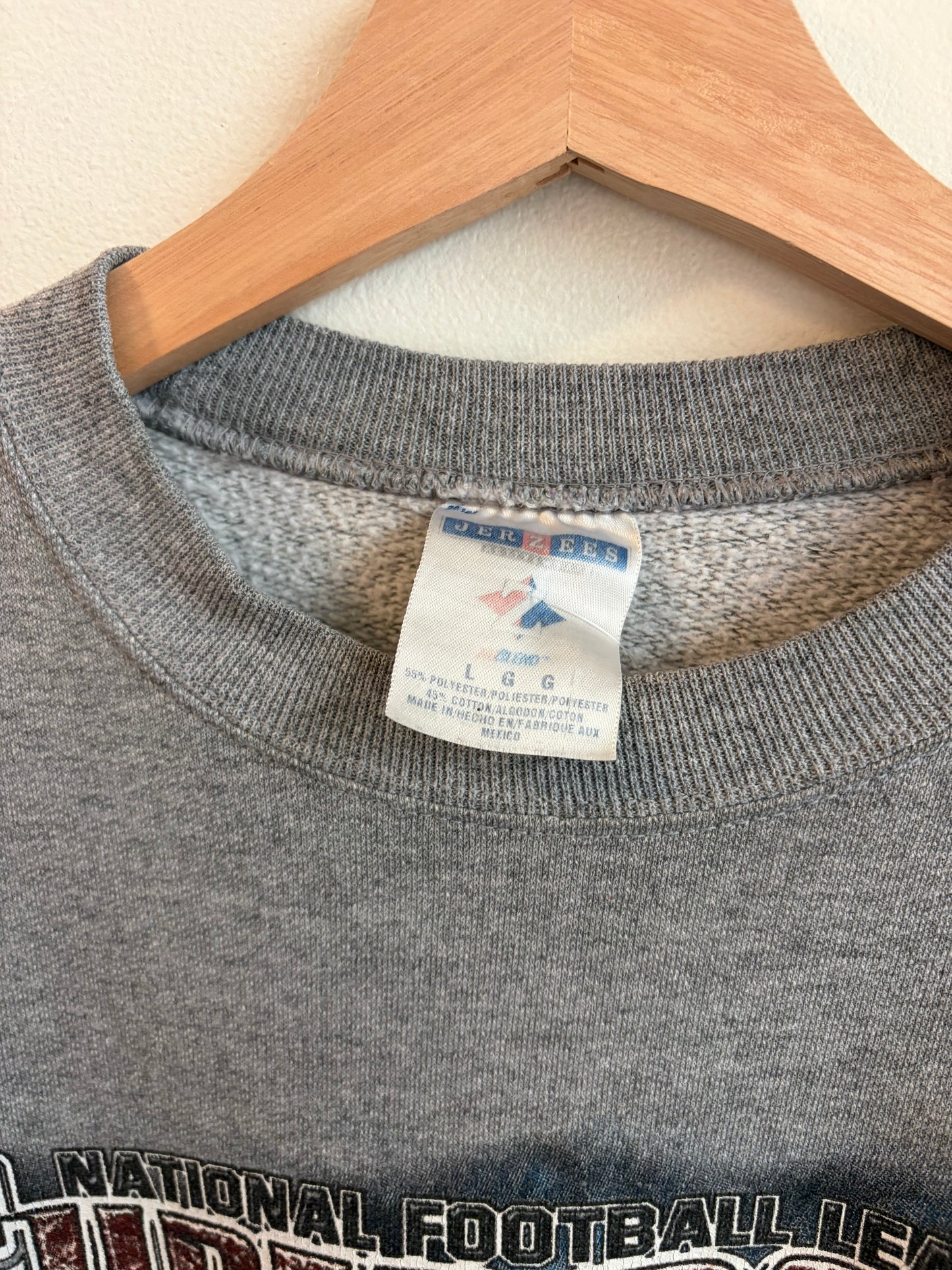 2004 Patriots vs Panthers Super Bowl XXXVIII Crewneck (L)