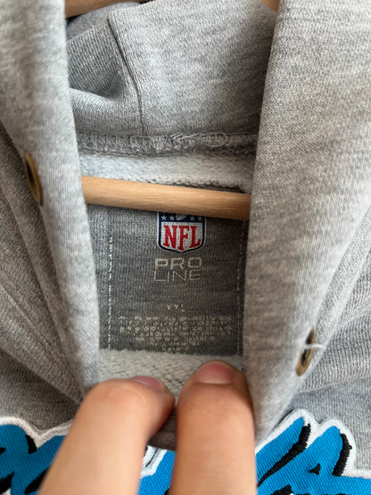 00s Carolina Panthers NFL Boxy Grey Hoodie (M)