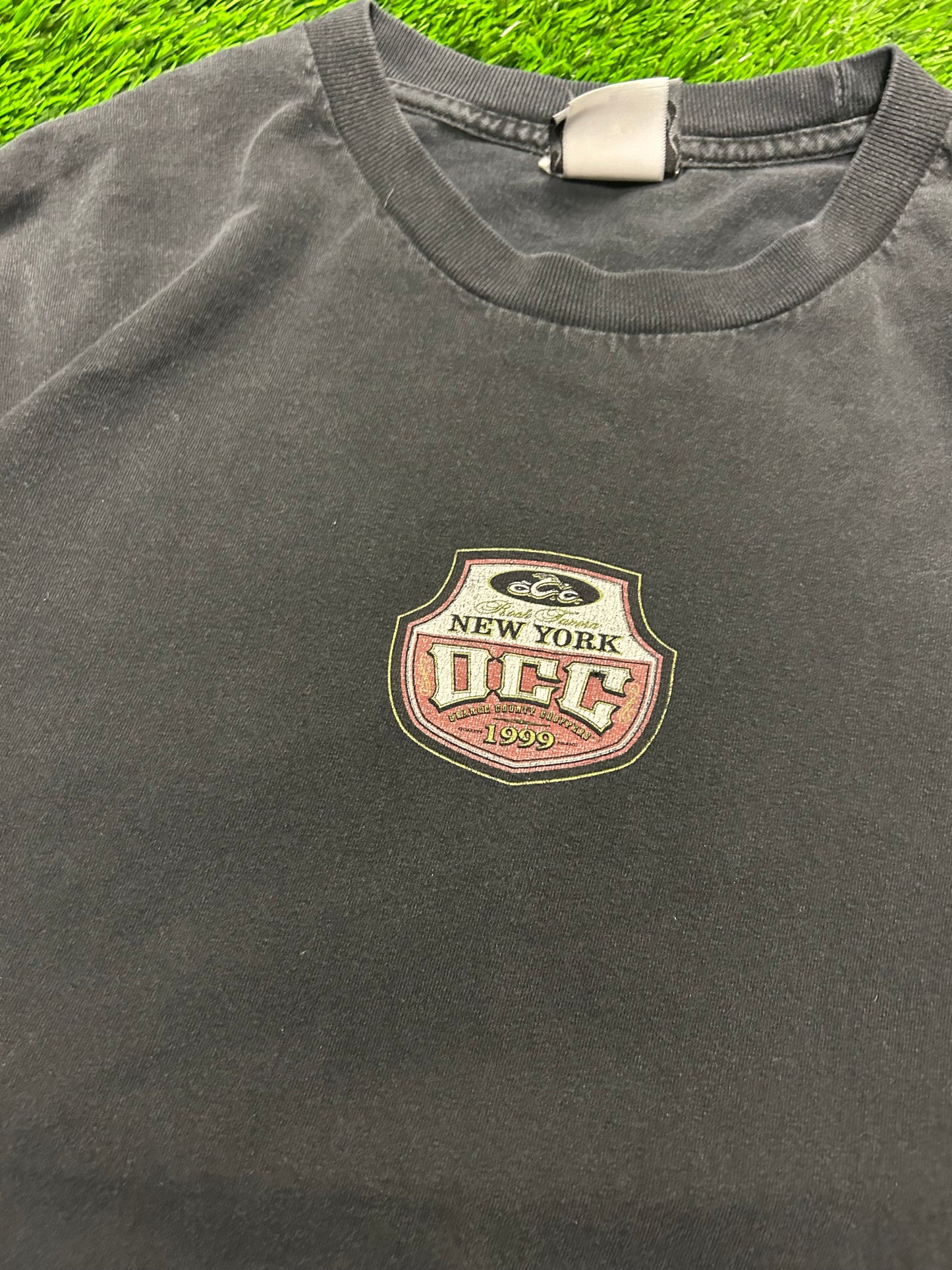 00s Orange County Choppers Faded Black Vintage Biker Tee (XL)