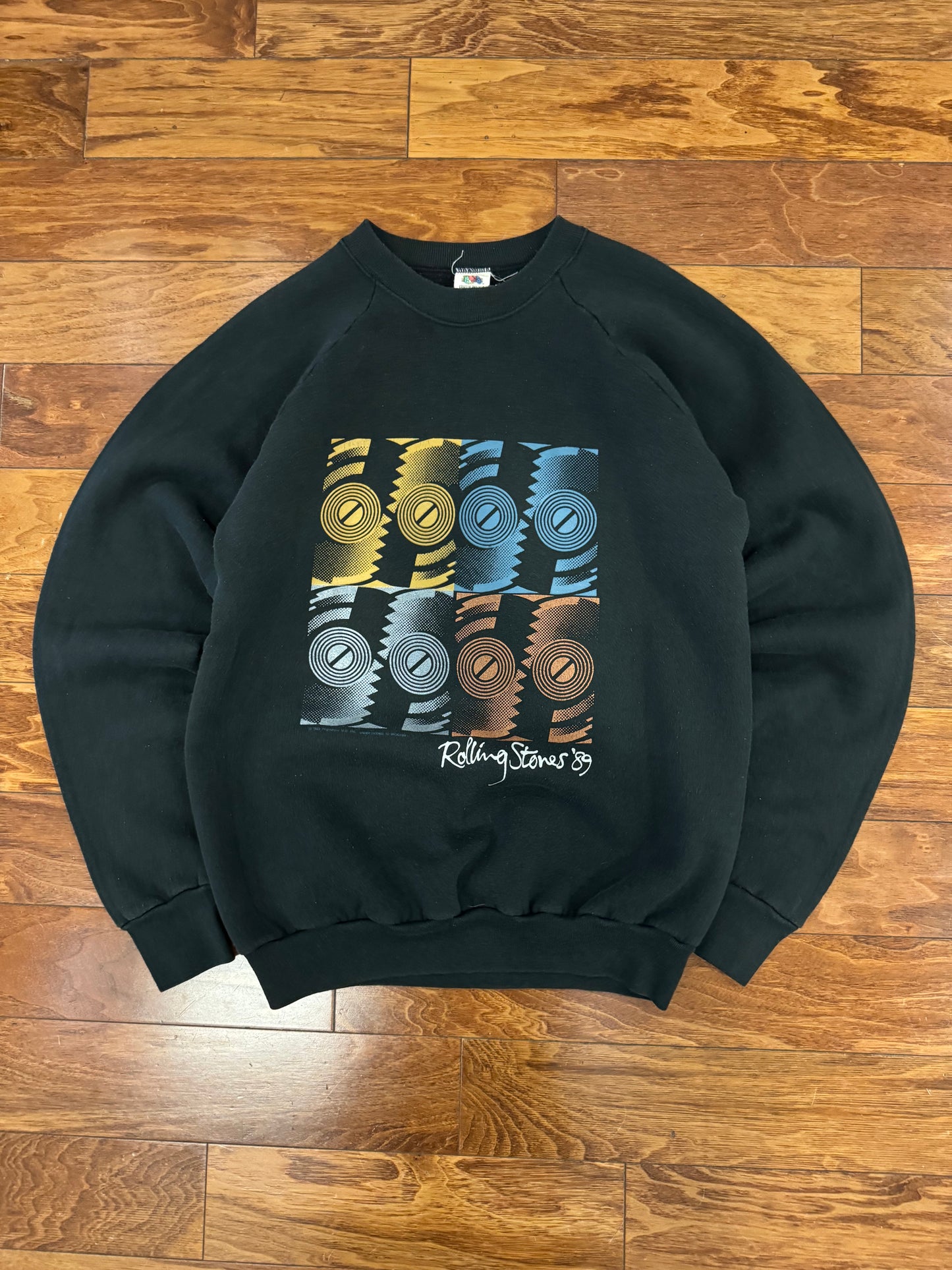 1989 Rolling Stones Vintage Band Music Crewneck (L)