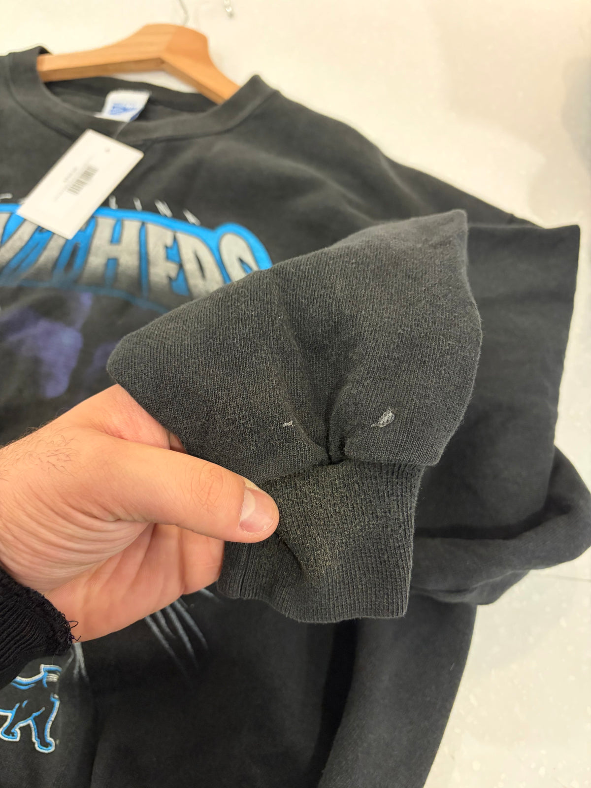 1993 Carolina Panthers Realistic Cat Salem Crewneck (L)