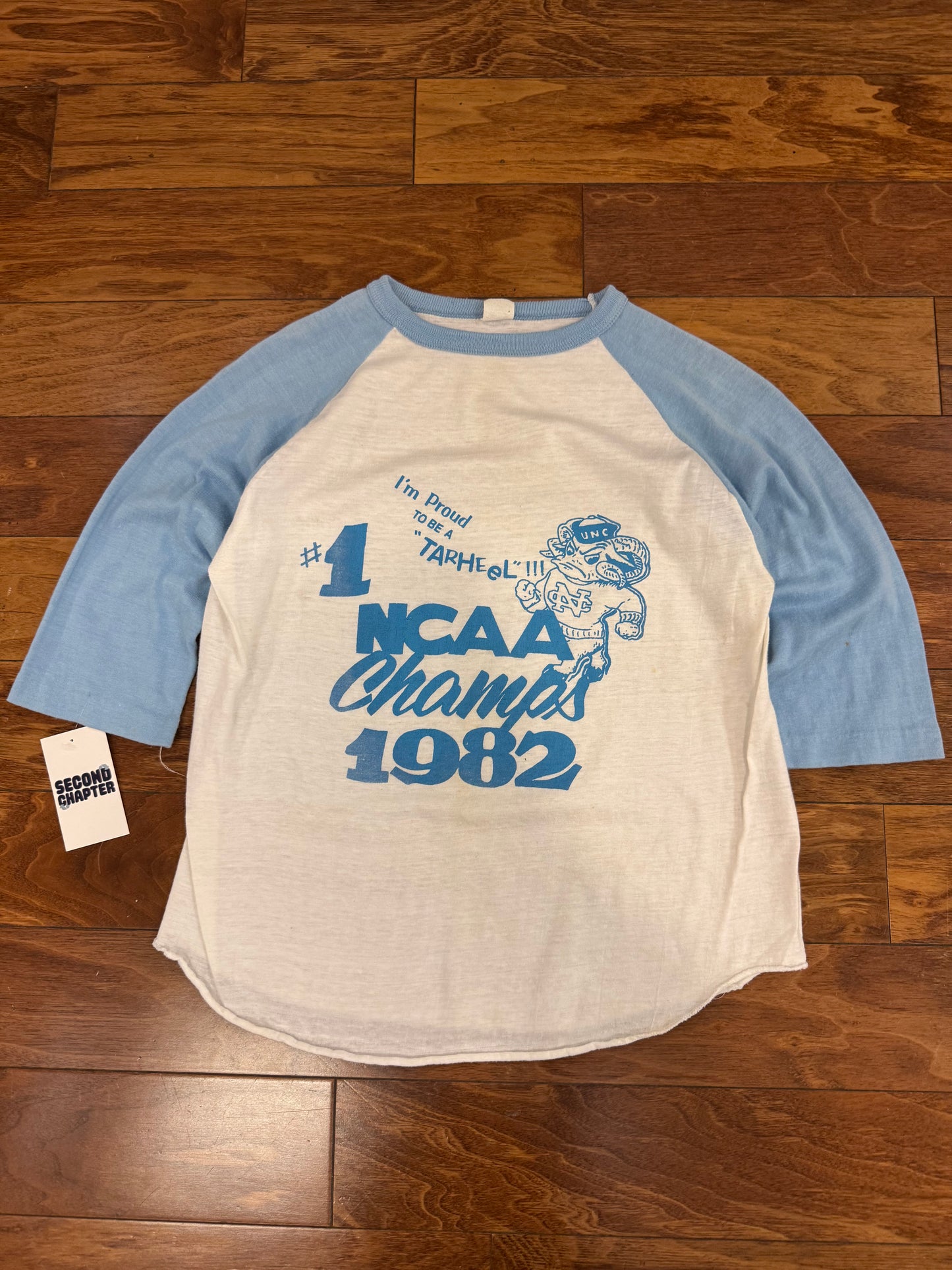 1982 UNC Tar Heels 1/4th Sleeve Vintage Shirt (S)