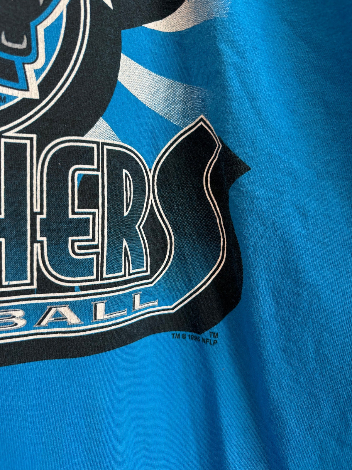 1995 Carolina Panthers Electric Blue Logo 7 Tee (XL)