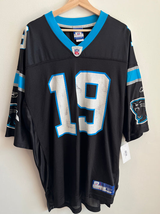 00s Carolina Panthers Keyshawn Johnson Reebok NFL Jersey (XL)