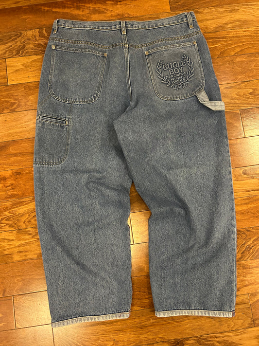 00s Bugle Boy Baggy Embroidered Jeans (42 x 30)