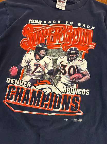 1999 Denver Broncos Back To Back SB Tee (L)