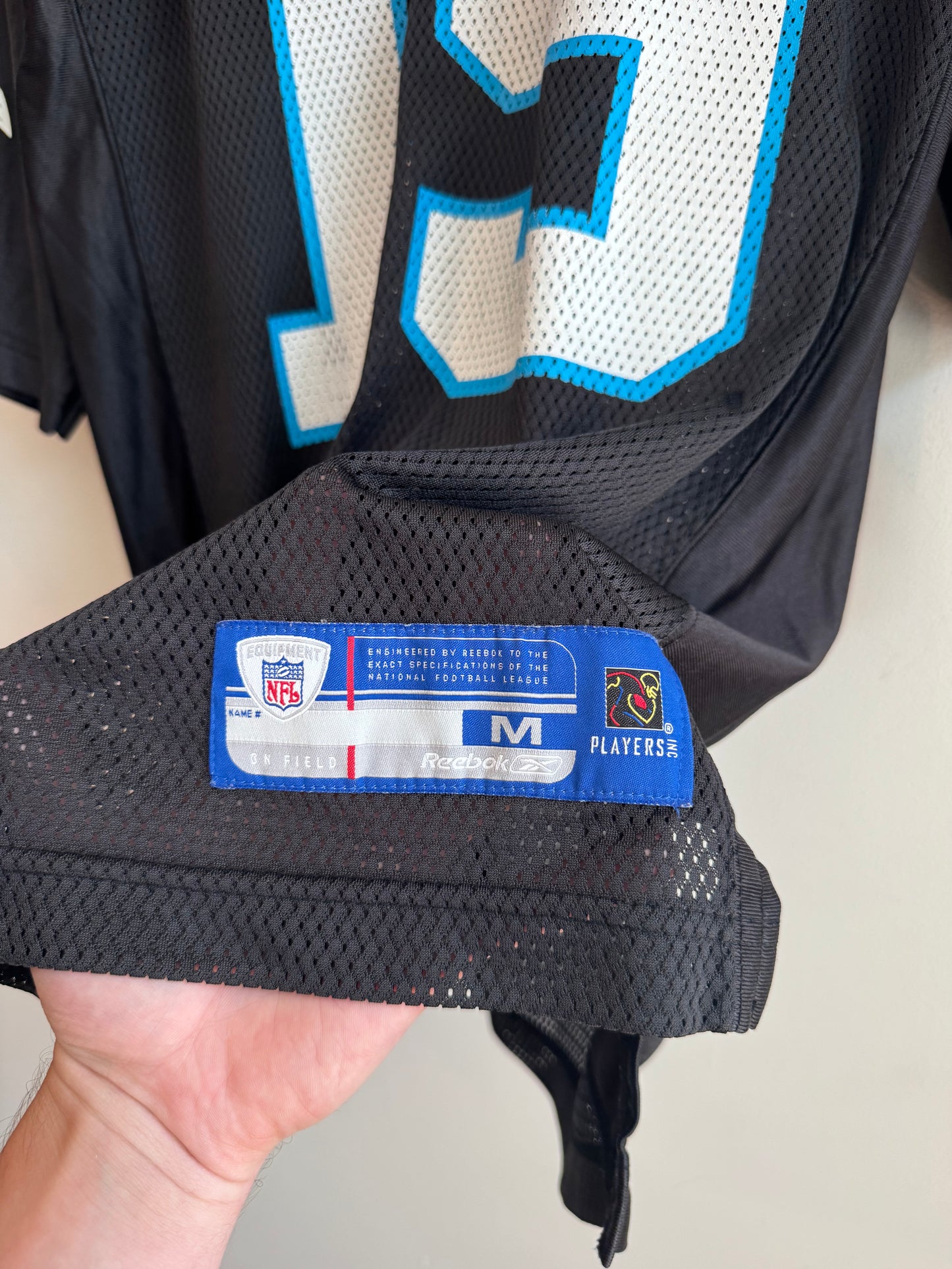 00s Carolina Panthers Keyshawn Johnson Reebok Home Jersey (M)