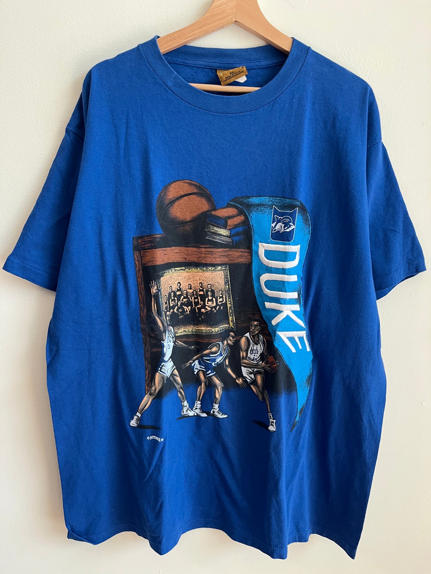 90s Duke Blue Devils Embroidered Nutmeg Tee (XL)